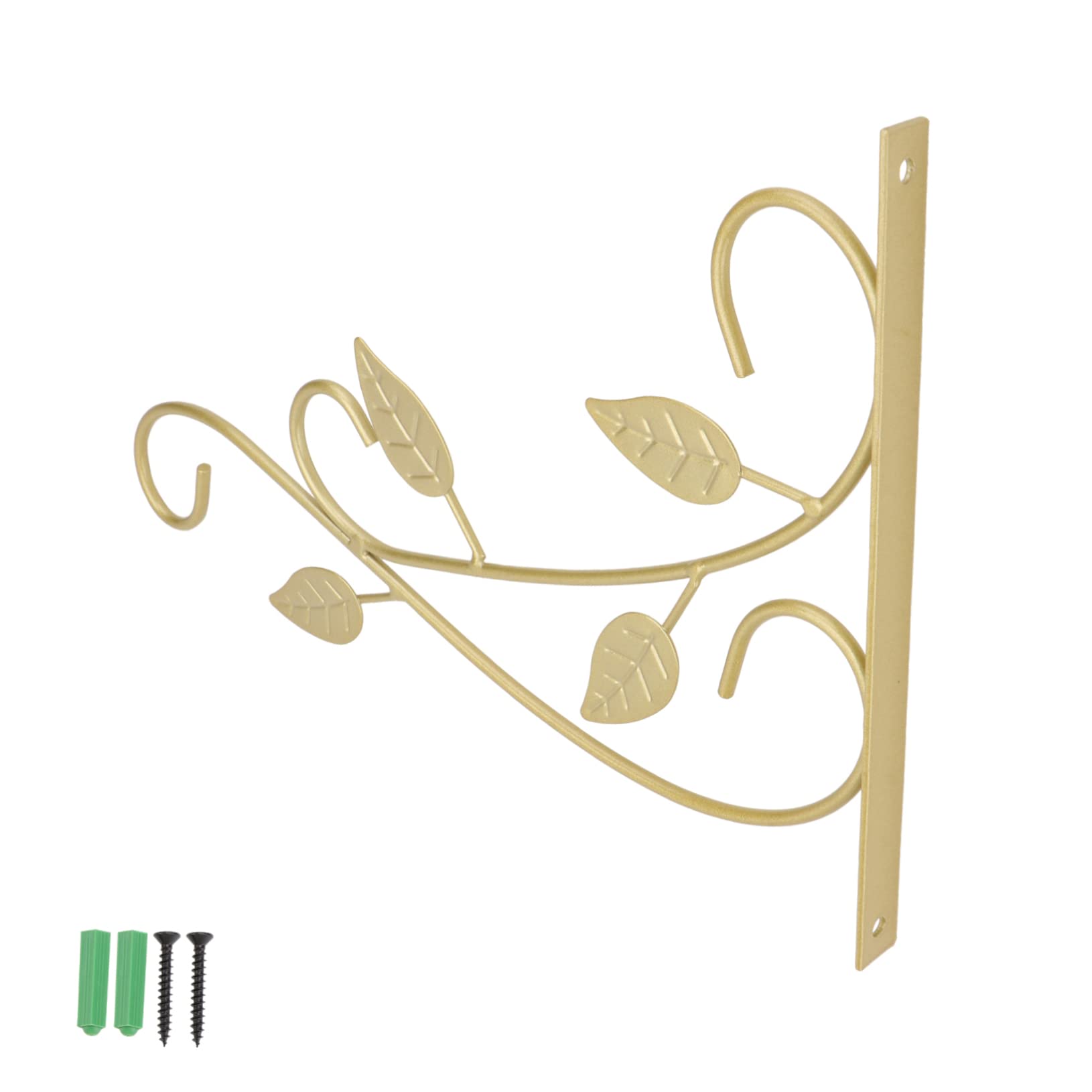 Mikikit Flowerpot Holder Wall Planter Vintage Iron Hanging Flowerpot Rack Stylish Wall Plant Holders for Garden Balcony Patio (1pc)