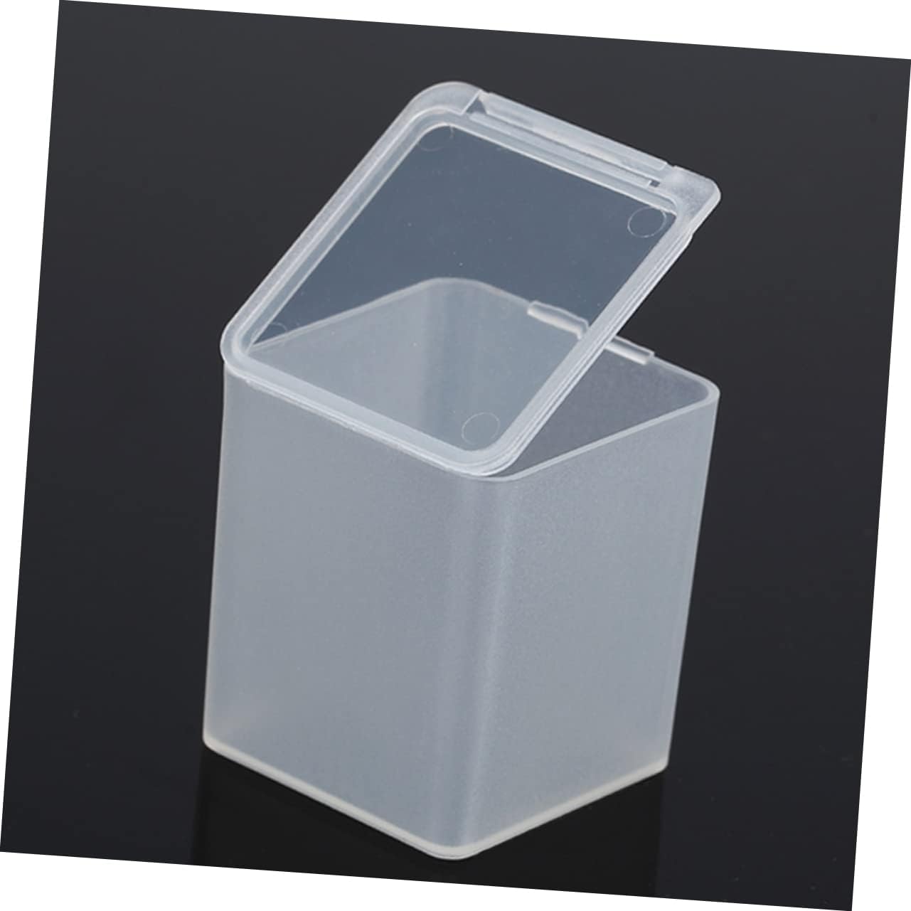 GLEAVI 10pcs Multipurpose Plastic Beads Organizer Storage Box with Lid Square Case Container for Crafts Jewelry Stationery and Items Lightweight and Space Saving