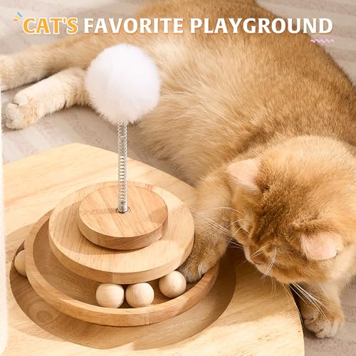 Torre para gatos de madera sólida HITTITE con cama y rascador miniatura 5