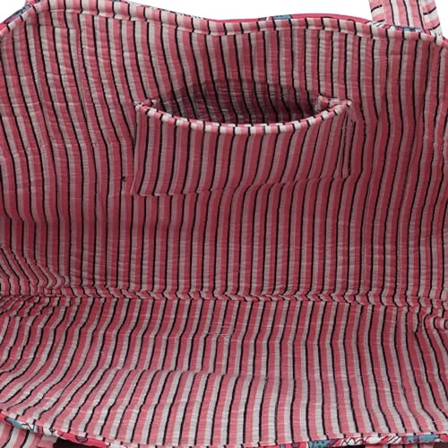 Image of Marubhumi Women Lightweight Travel Bag Purse Cotton Shoulder Tote Bag For Shopping Grocery & Beach Bag