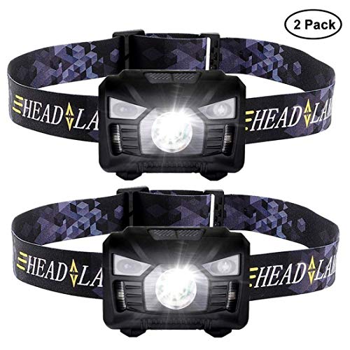 Six Foxes USB Wiederaufladbare LED Stirnlampe Kopflampe, Sehr hell LED Stirnlampe Kopflampe Sensor Kopfleuchte, Wasserdicht Mini stirnlampen Perfekt fürs Laufen, Joggen, Angeln, Campen