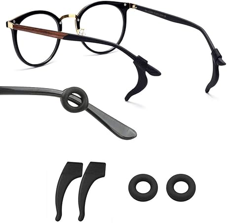 Amazon Vsuring メガネ固定リング 耳フック 耳が痛くない メガネずれ落ち防止 シリコン製 眼鏡ロック メガネ固定 滑り防止 スポーツ 作業用 大人 子供 男女兼用 黒 2種類セット Vsuring 度付きメガネ