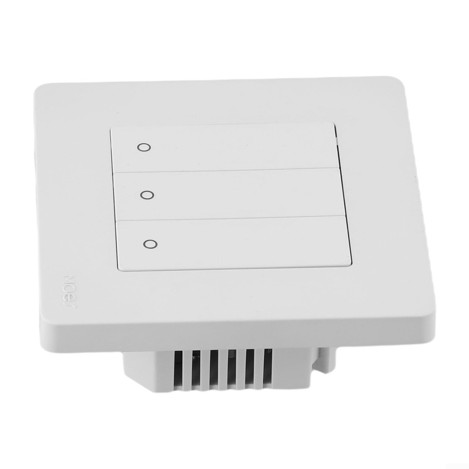DAZZLEEX Interruptor de luz ZigBee para hogares inteligentes, tacto innovador y rendimiento fiable con control RF (3 bandas blancas)