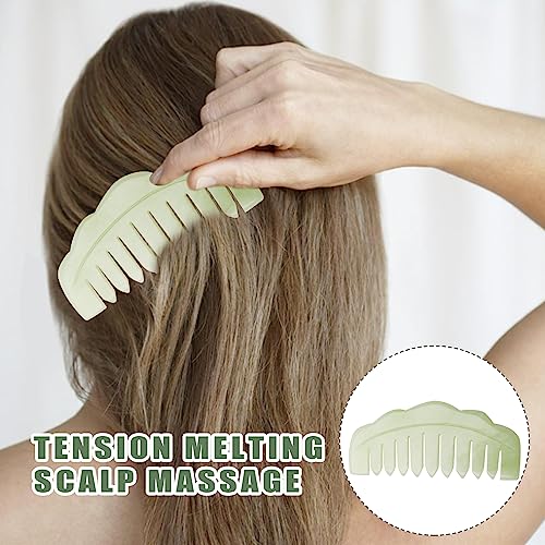 Peine masajeador de jade para cabello y rostro miniatura 3