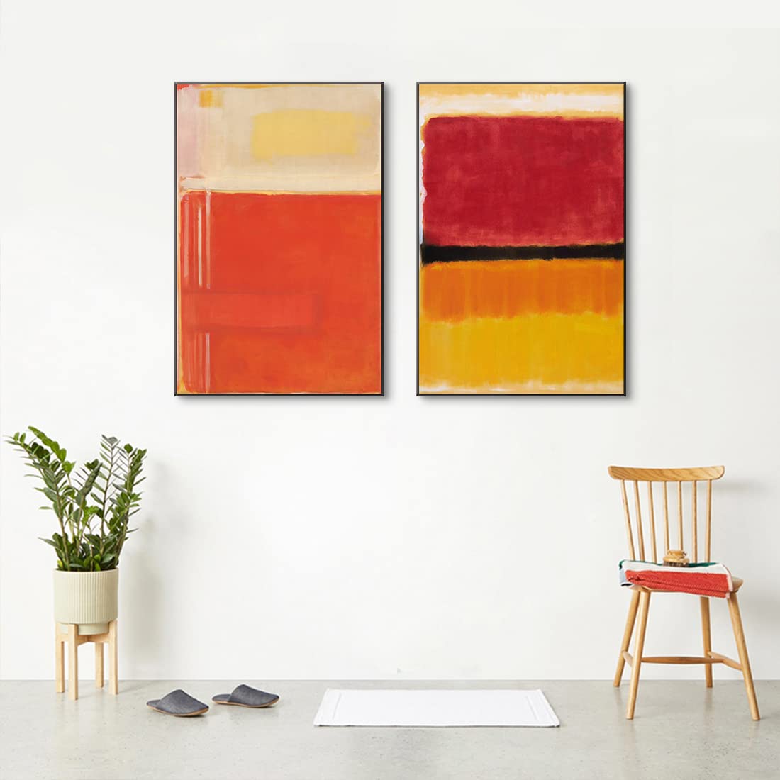 Amazon.co.jp: マークロスコ アートパネル 2枚 飾り絵 抽象画 色の塊