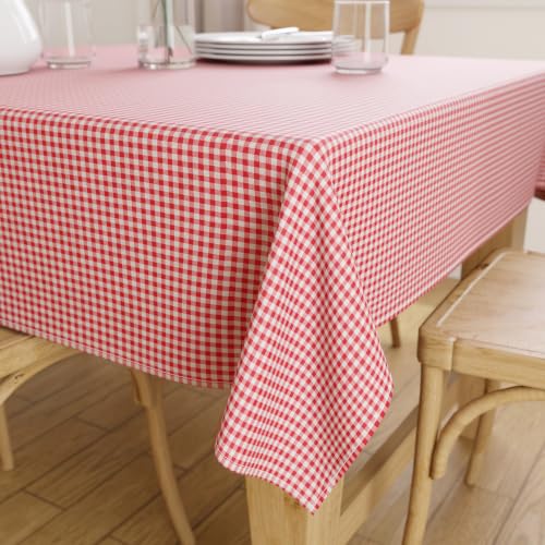 Image of Encasa XO Dining Table Cloth 4 Seater, Cotton Table Cover 57 inchx57 inch