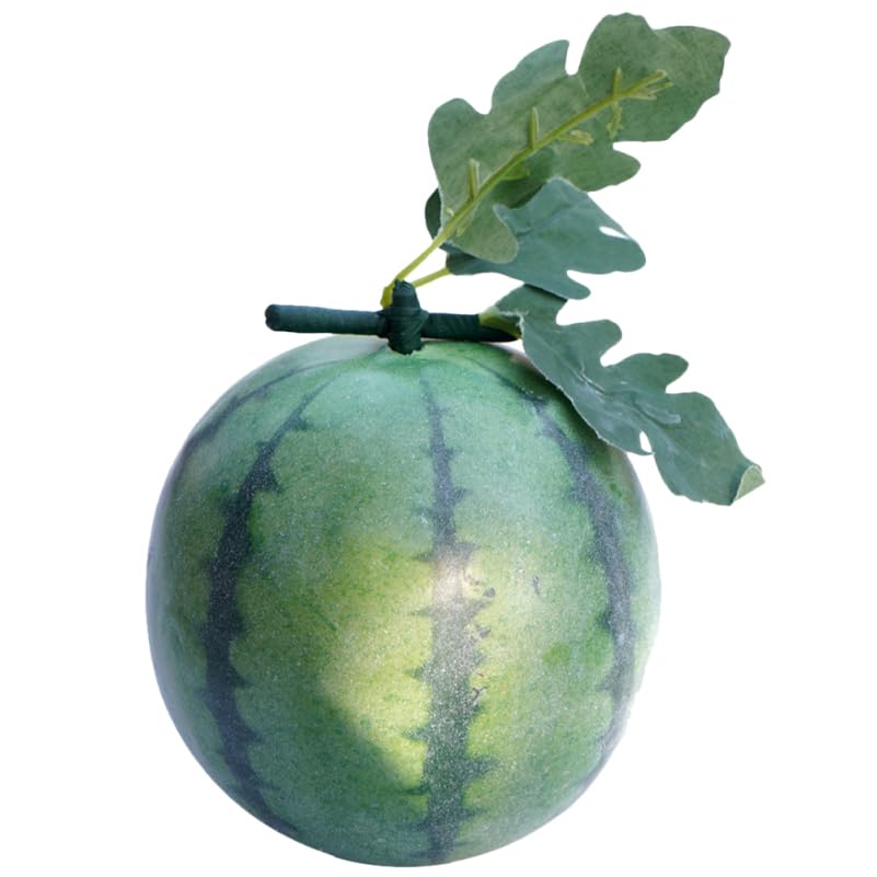 TOPBATHY Artificial Watermelon, 21.00X13.50X13.50cm Fake Fruit Foam Model, Lifelike Watermelon Prop for Photography, Kitchen Display, Classroom Fruit Recognition and Home Decoration