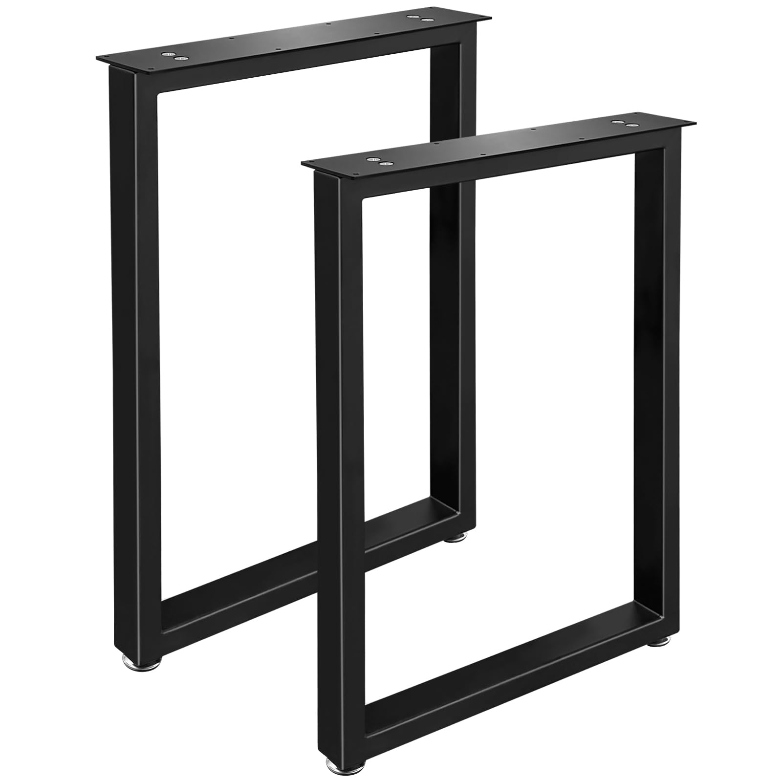 Jahof Pieds de Table Rectangulaires 50 x 70 cm, Lot de 2 Pieds de Meuble en Métal pour Table à Manger, Bureau
