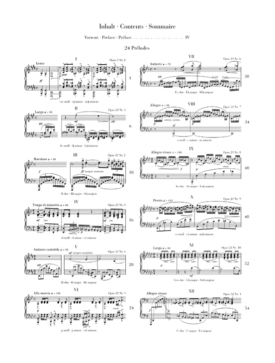 24 Préludes recueil de partitions pour piano classique format standard