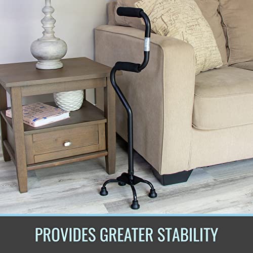 HealthSmart Quad Walking Cane, Sit To Stand Walker, Adjustable Canes