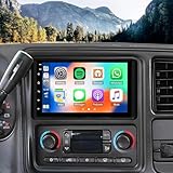 Car Stereo Radio Compatible for Chevrolet Chevy Silverado Avalanche Tahoe GMC Siera Canyon Yukon 2003 2004 2005 2006 with Wireless CarPlay Android Auto 7' Touchscreen Car Radio Audio Receiver GPS Navi