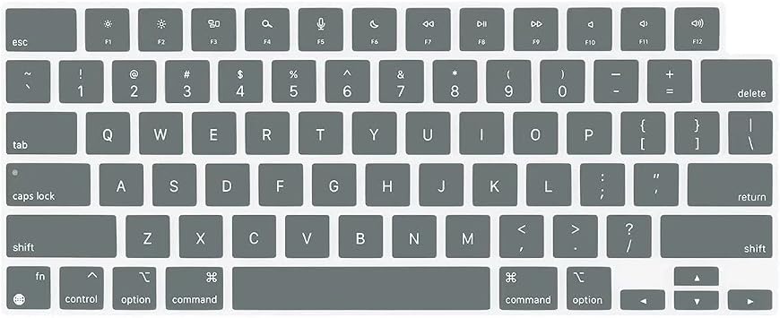 CISSOOK 2022 MacBook Air 13.6 Inch Keyboard Cover for English US Layout Model A2861 English Keyboard Cover 2022 macbook air 13 m2 chip US Layout Silicone US Keyboard Cover - Midnight Green