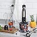 Aicok 4 in 1 Immersion Hand Blender 600W Copper Motor High Speed Stick Blender Built-in Pulse &10-Speed Control, 4-Leaf Stainless Steel Blade, Includes BPA-Free 27oz Beaker | 17oz Food Chopper | Whisk
