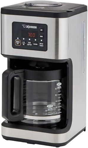 EC-ESC120 Coffee Maker Dome Brew Programmable, StainlessSteel and Black
