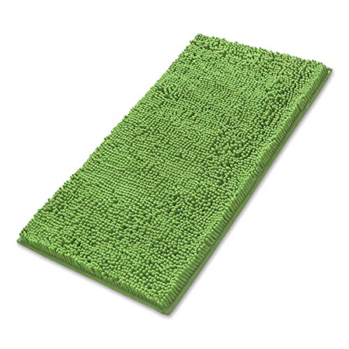 Soft Plush Chenille Bathroom Rug, Absorbent Microfiber Bath Mat, Machine Washable, Non-Slip Grip, Quick-Dry, Thick Shag Carpet (Green, 24X39) #TOP11