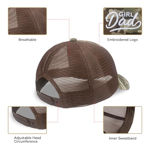 Image of Men's Embroidered Adjustable Baseball Cap, Girl Dad Hat, Funny Trucker Hat for Men