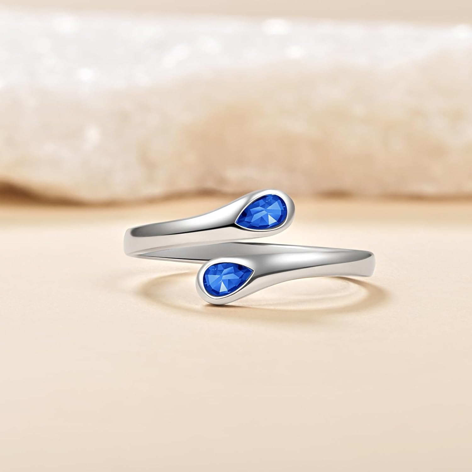 Adjustable Thumb Birthstone Rings for Women 925 Sterling Silver Love Promise Ring for her Daughter Granddaughter Birthday Christmas Gifts - Image 4