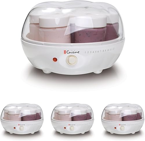 Miniatura 19 de Euro Cuisine YM80 Máquina eléctrica para hacer yogurt - Promueve la salud intestinal con yogur casero rico en probióticos - Incubadora de yogur