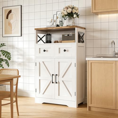 Catálogo para Comprar On-line Cocinas independientes Top 5. 42 STAR BURN Armario de Almacenamiento Estilo rústico con Puertas correderas y cajones, Mueble despensa Independiente para Cocina, Conjunto de armarios de Almacenamiento de...