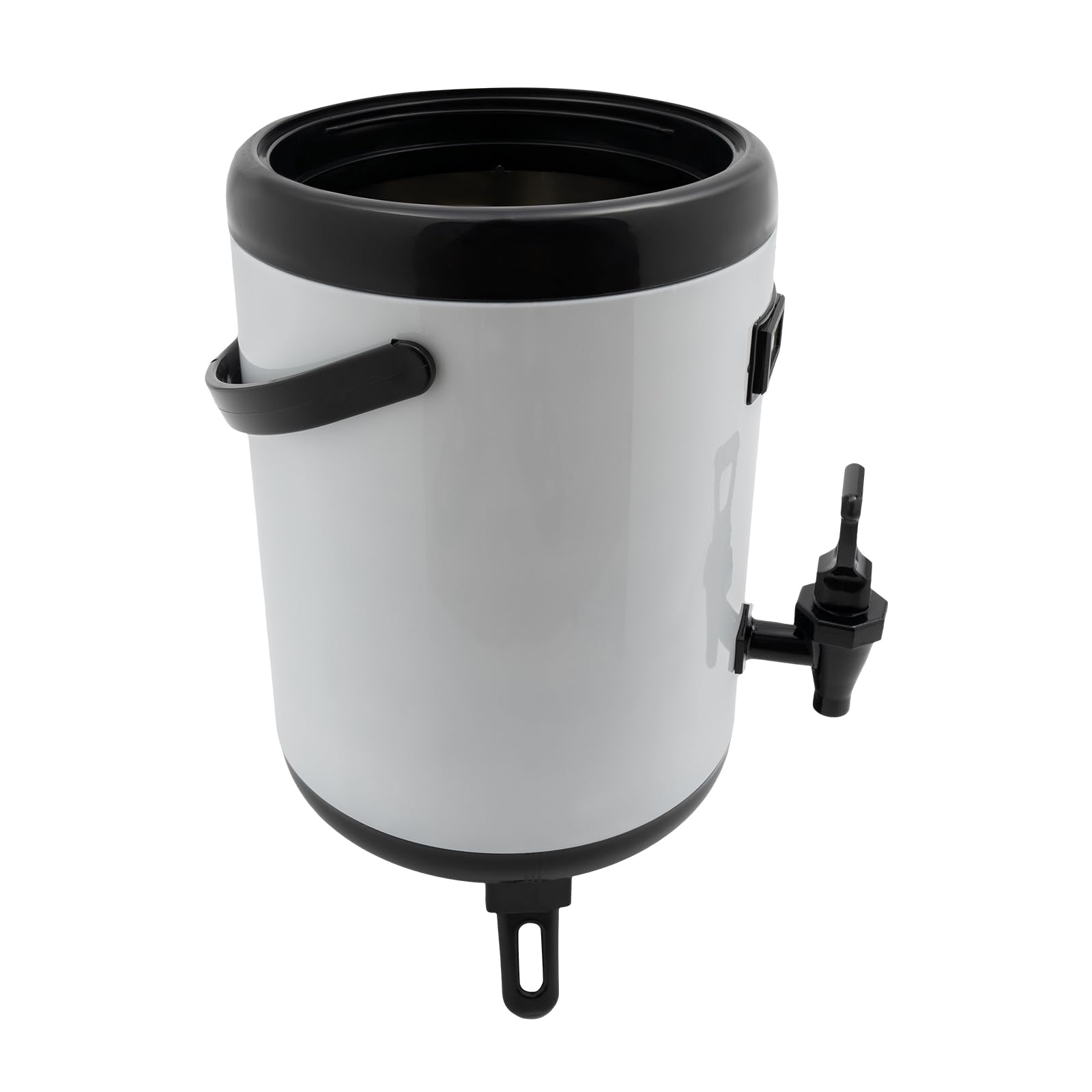 OUKANING Dispenser di bevande isolanti in acciaio inox, 8-12 l, con termometro digitale e rubinetto, doppia parete, mantiene le bevande calde e fredde per 12 ore, grande dispenser di bevande per feste