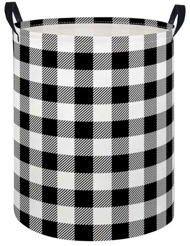 Image of Baby Laundry Hamper kids laundry Basket Waterproof Laundry Bag for Bedroom Clothes Organizer Room Decor(Checkered)