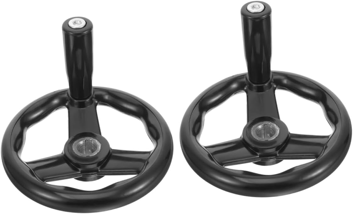 Ciieeo 2pcs Hand Wheel Crank Lathe Handwheel Comfortable Grip for Machinery and Industrial Use for Precision Adjustments
