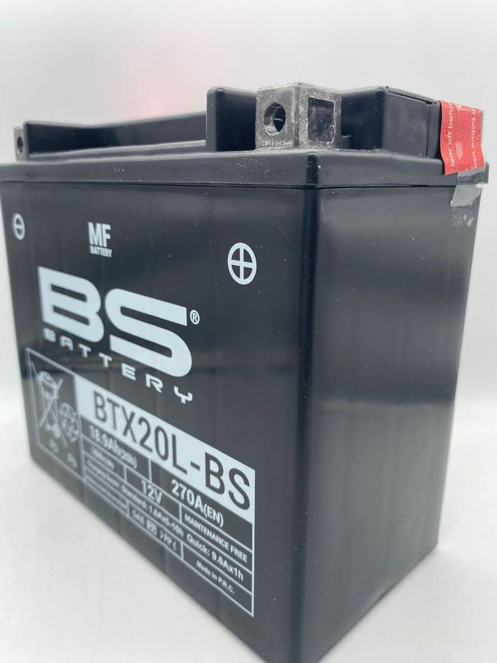 Batería para moto BS BTX20L-BS (YTX20L-BS) - Sin mantenimiento - 12 V 18 Ah - Dimensiones: 175 x 87 x 155 mm compatible con BIG DOG Vintage Classic/Light 1570