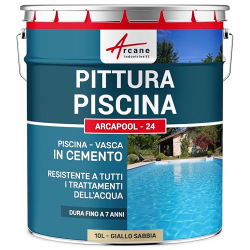 ARCANE INDUSTRIES Vernici impermeabilizzanti per Piscine - ARCADECO - 1215-10 L Giallo Sabbia - RAL 1002