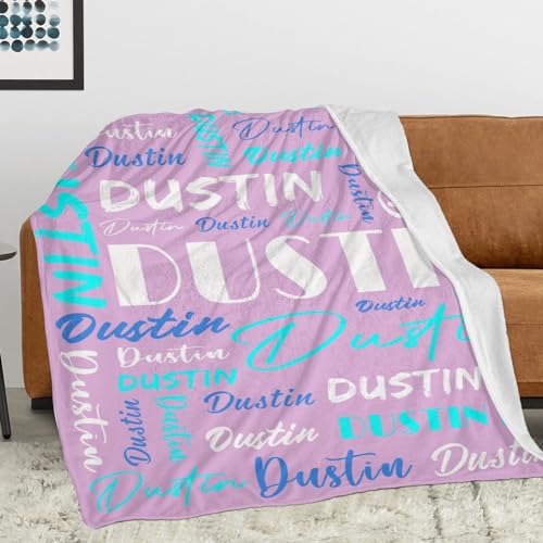 Personalized Blankets for Kids with Names Customized Blankets with Name for Adult Custom Blanket Gift for Birthday Christmas Valentines Day Gift