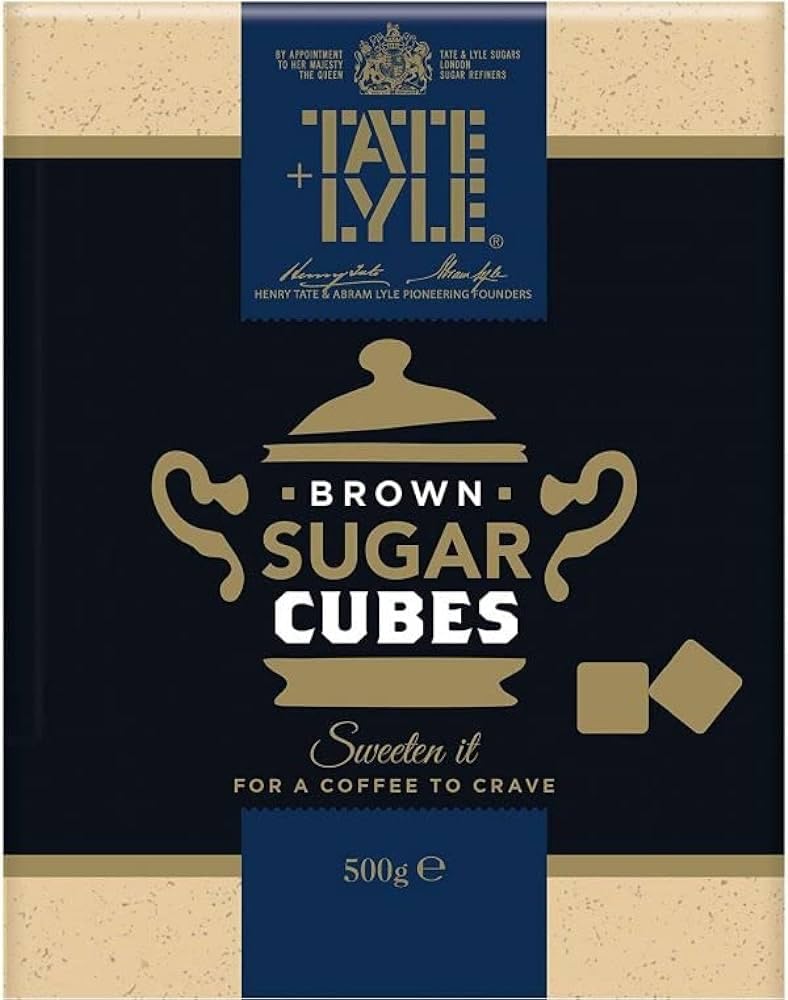 Tate & Lyle Brown Sugar Cubes 500g, Demerara Sugar Cubes, Fairtrade. Suitable for vegetarians and vegans. Kosher
