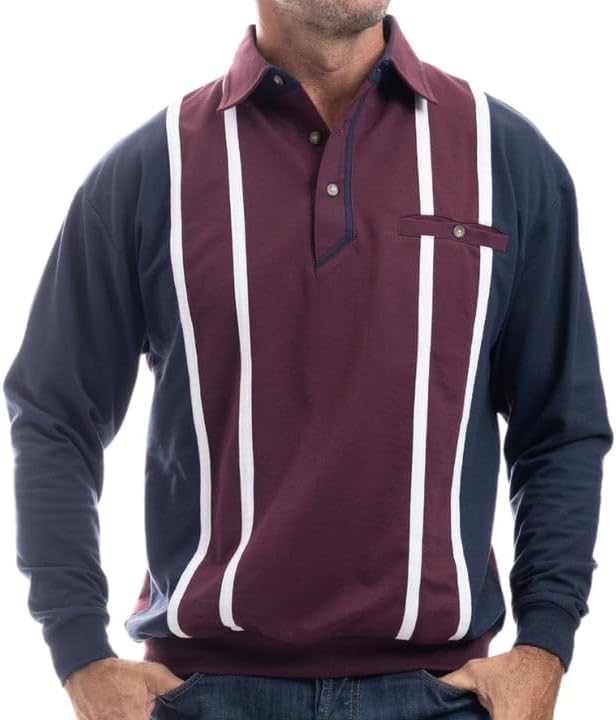 Classics Vertical Stripe Banded Botton Long Sleeve Shirt