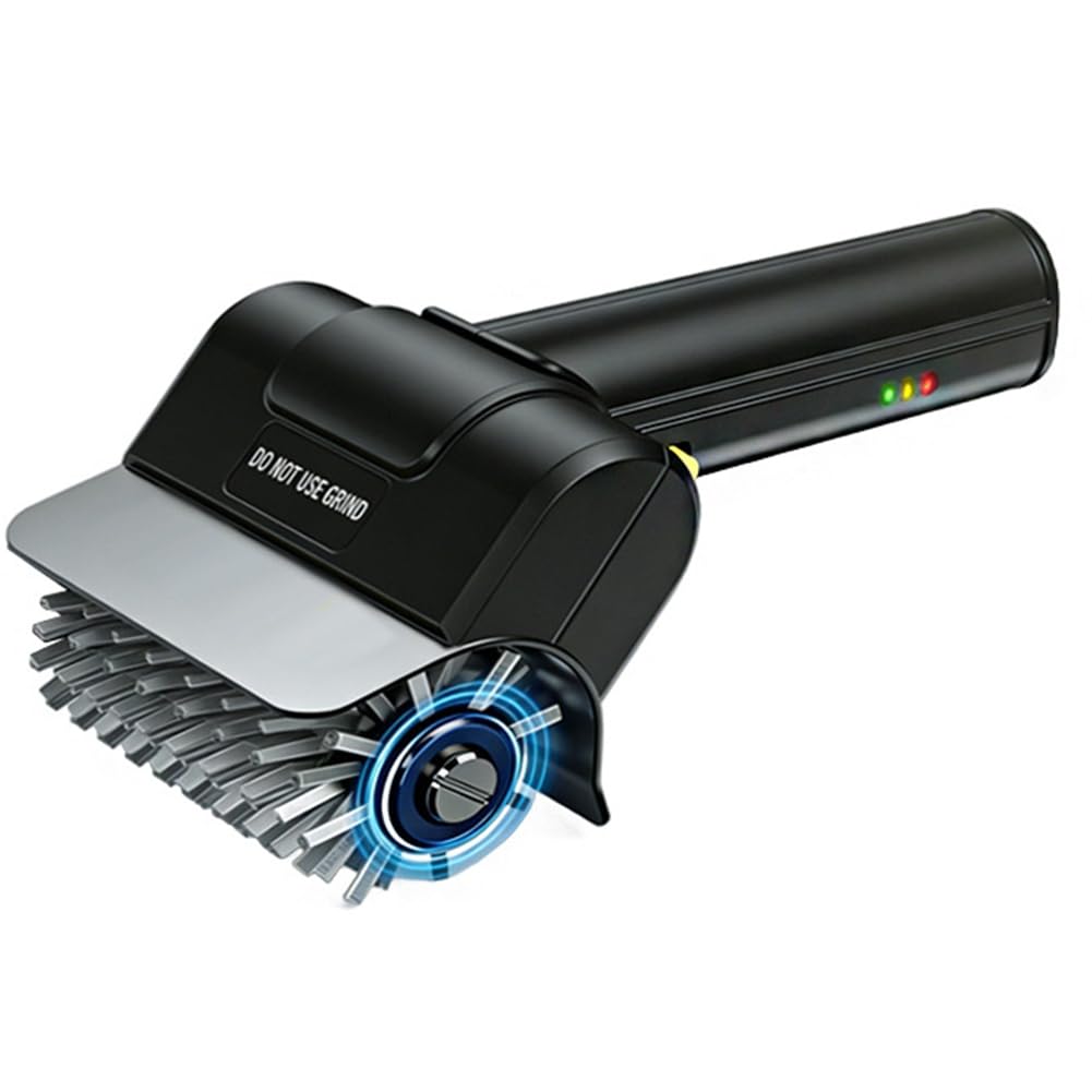 Hndhbfgrt Cordless Electric Grill Brush for Outdoor Grills- Type-C Rechargeable, 700-800 RPM, Stainless Steel Bristles, BBQ Cleaning Tool Cleaner