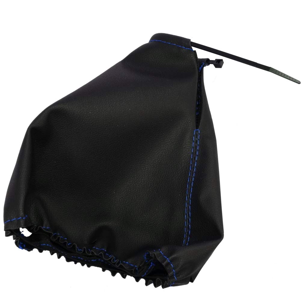 Cuffia Per Leva Cambio In Pelle Sintetica - Nero Con Cuciture Blu, Per Auto Manuali - Foto 13