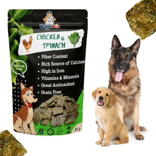 Image of Chicken & Spinach Dog Treat | Protein Rich | Fiber Rich | Crunchy Healthy Snacks | 45g