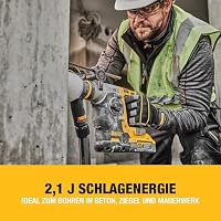 DEWALT SDS-plus XR Akku-Kombihammer/Schlagbohrmaschine (18V, bürstenlos, 24mm, ideal für Bohranker/Befestigungslöcher, Vibrationsreduzierung, ohne Akku & Ladegerät) DCH273N-XJ – Ansicht 5
