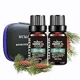 Cedar Essential Oil Set Organic Plant Natural 100% Pure Grade Cedar Oil for Diffuser, Cleaning, Home, Bedroom, SPA, Massage, Perfumes, Humidifier, Skin, Soap, Candles 2 Pack 10ml…