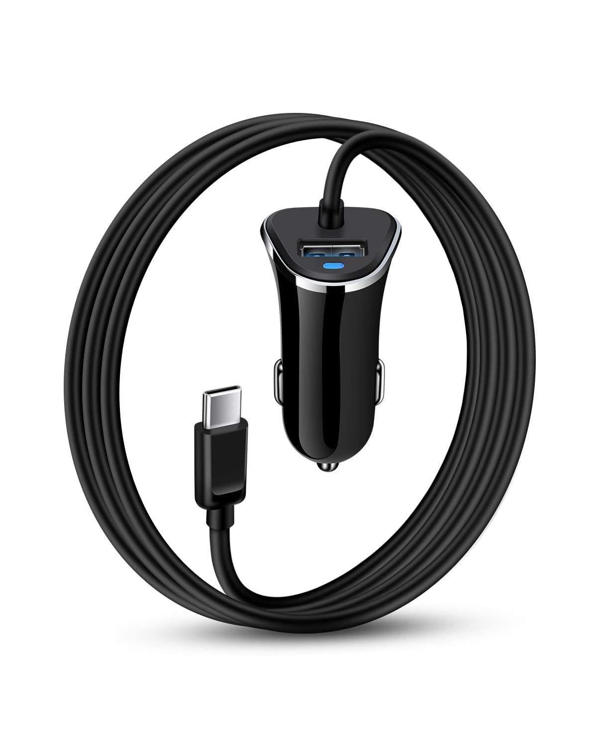 Ailkin tipo C Adaptive Fast USB caricabatteria da auto per Samsung Galaxy S8 S8Plus LG G5 V20 Google Nexus doppia porta caricatore cavo adattatore 18m USB C nylon intrecciato