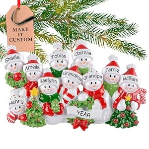 Personalized Large Family of 10 Orn...