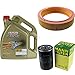 Produktbild Filter Set Inspektionspaket 5 Liter Motoröl Castrol EDGE Titanium FST 5W-30 LL MANN-FILTER Luftfilter Ölfilter