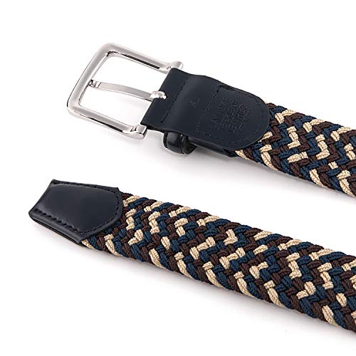 Image of Fabio Valenti Canvas Elastic Fabric Woven Stretch Braided Belts for Men Women Junior with Multicolored /Full Sizes