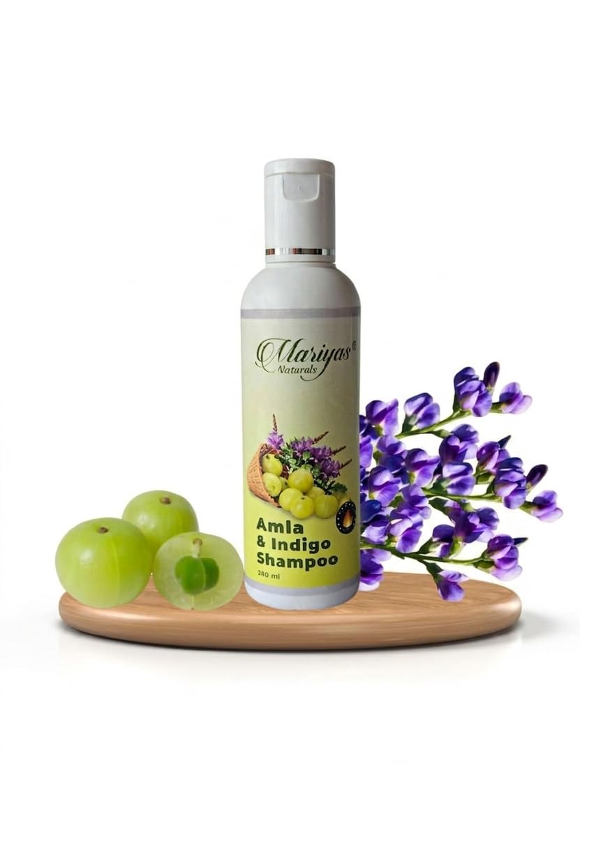 Mariyas Naturals Amla & Indigo Shampoo with Rosemary | Herbal Hair Fall Control | Strengthens Scalp | 200 ml-picture-19
