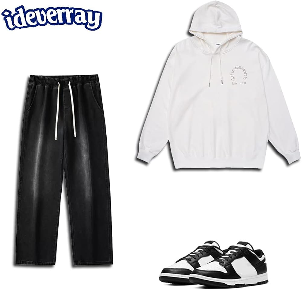 Miniatura 5 de IDEVERRAY Sudaderas de manga larga para hombre, sudaderas con capucha para hombre, sudadera con capucha holgada y colocación superior