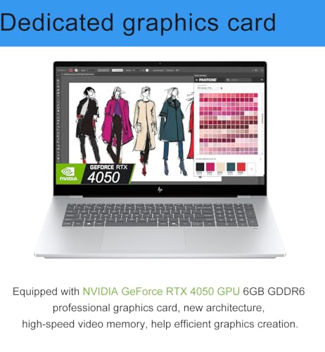 Image of HP OmniBook 7 AI Laptop (17.3 inch FHD Touchscreen, NVIDIA RTX 4050 6GB, Intel Core Ultra 7 258V, 32GB DDR5, 4TB SSD) Copilot+ PC, Next Gen Envy 17 for Business, Gaming & Design, IR Webcam, Win 11 Pro