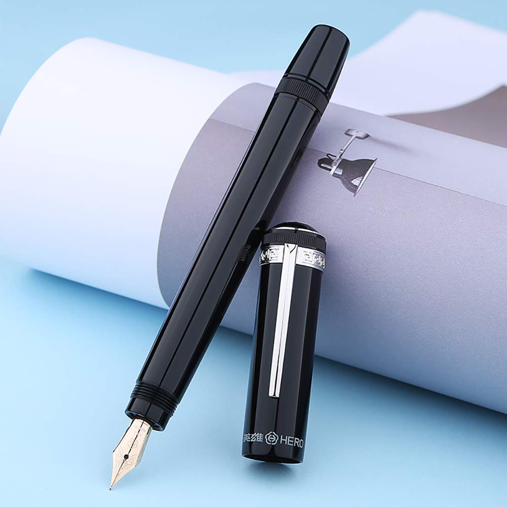 Amazon | Hero H718 ロータリーピストン 格納式 10Kゴールド 万年筆