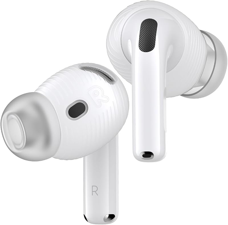 3 Pairs Ear Tips for AirPods 4 Noise Cancelling Earbuds Cover [Added Storage Pouch] Anti-Slip Accessories Compatible with Apple AirPods 4th Generation (Translucent)