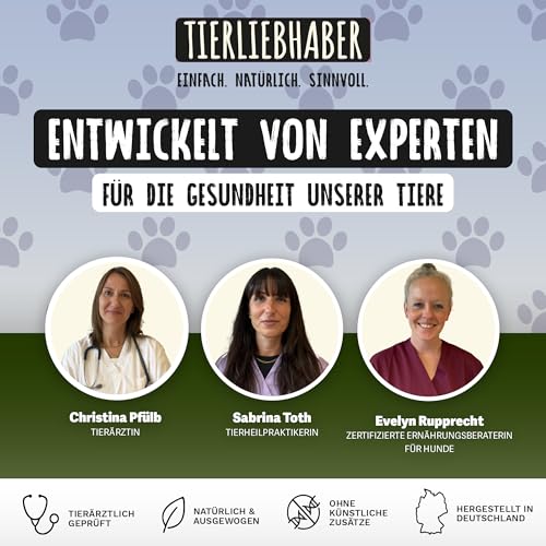 TIERLIEBHABER – Hundefutter Nass 400g Lamm mit Apfel – Von Tierärzten entwickelt – Nassfutter Hund mit 91% Fleischanteil – Dog Food als Hundenassfutter 400g Dosen