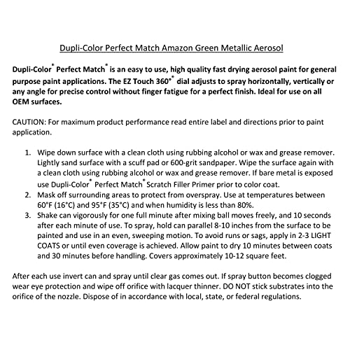 Image of Dupli-Color Perfect Match Premium Automotive Paint, Amazon Green (M), 8 oz