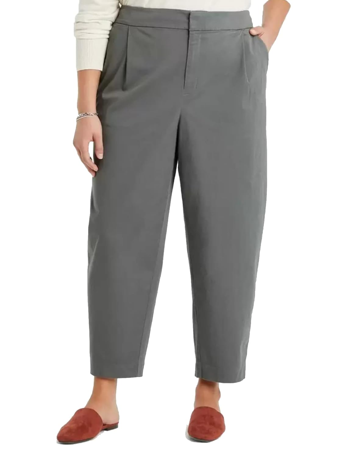 A New Day Womens High-Rise Tapered Ankle Pants - Regular Plus -