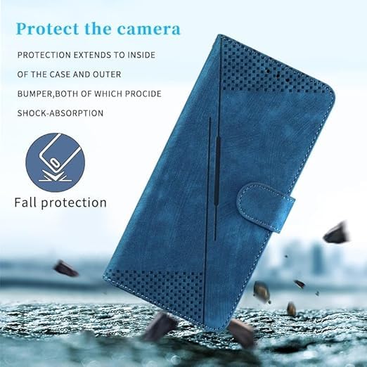 Image of Inktree Vivo V50 5G Flip Cover | Built in RFID Blocking Material Wallet & Stand | Flip Cover for Vivo V50 5G - Royal Blue