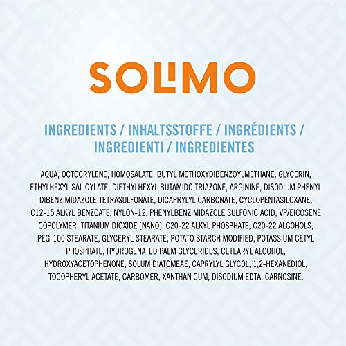 Amazon-merk: Solimo - Sun - zonnecrème voor het gezicht SPF 50+ voor de gevoelige huid, met vitamine E, antioxidant (4 x… - Afbeelding 7